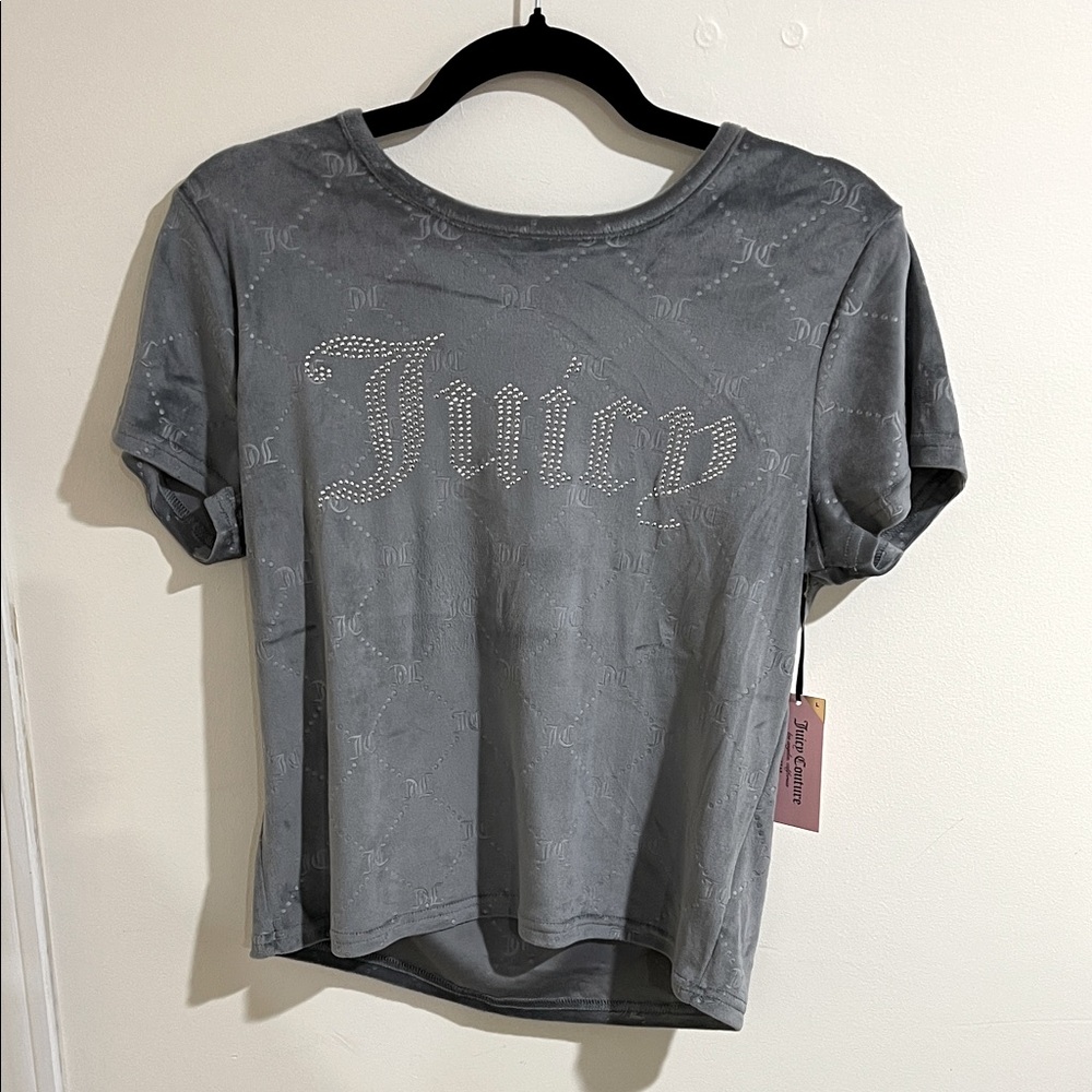 Juicy Couture Charcoal Velour PJ top.